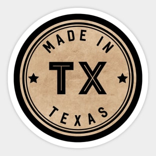 Made In Texas TX State USA Sticker